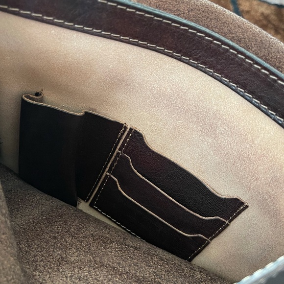 GRUPO GIORGIO 1966 Vera Pelle genuine brown leather crossbody made in Italy - Picture 16 of 16